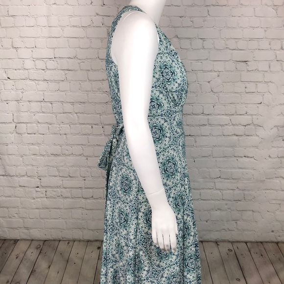 0X Michael Kors Seagreen Wrap Top Midi Dress Plus - Picture 6 of 8